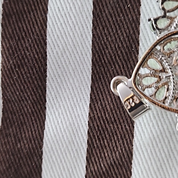 Jumbo Sterling Silver Peridot Pendant - Picture 3 of 3